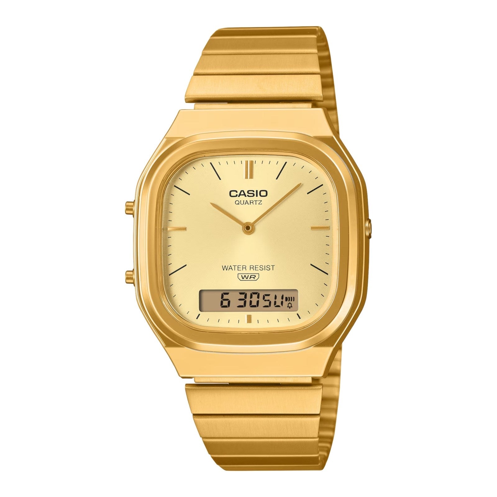 Unisex Watch CASIO VINTAGE Mod. EDGY ROUNDED SQUARE - GOLD