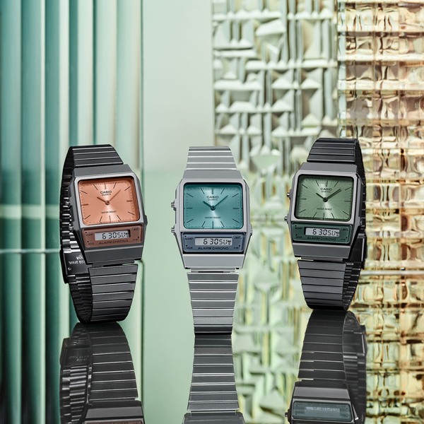 Unisex Watch CASIO VINTAGE Mod. EDGY COLLECTION - AQUA GREEN