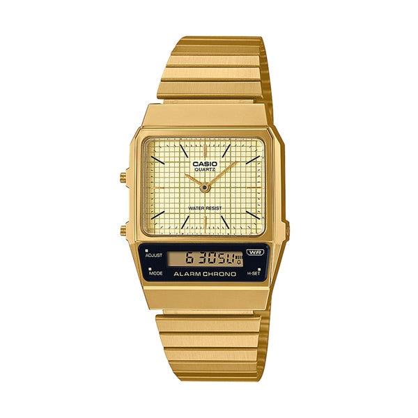 Unisex Watch CASIO VINTAGE Mod. EDGY COLLECTION RETRO DIAL - GOLD