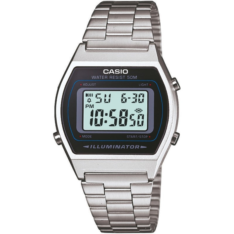 Unisex Watch CASIO VINTAGE Mod. ILLUMINATOR - CLASSIC SILVER