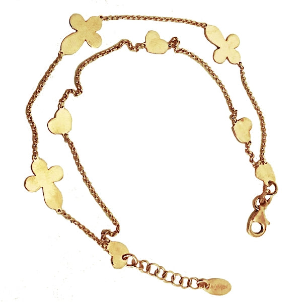 Women's Fashion Bracelet AMEN Mod. CROCI CUORI