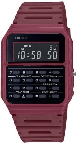 Unisex Watch CASIO VINTAGE Mod. CALCULATOR EDGY COLLECTION - RED