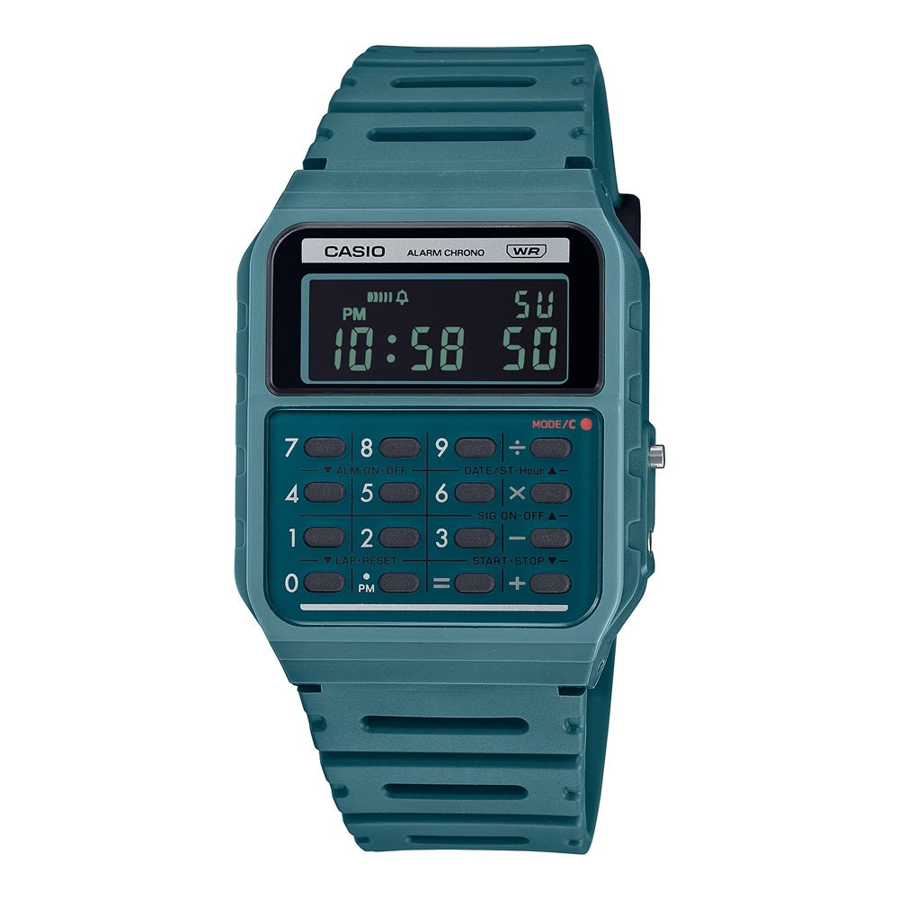 Unisex Watch CASIO VINTAGE Mod. CALCULATOR EDGY COLLECTION - FOREST GREEN