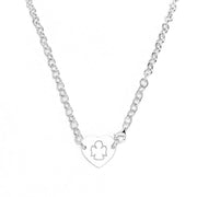 Women's Fashion Necklace AMEN Mod. CUORE E ANGELO CUSTODE