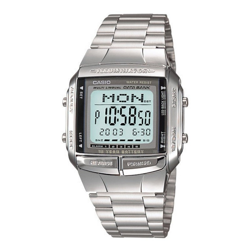 Men's Watch CASIO VINTAGE Mod. DATA BANK - ILLUMINATOR, TELEMEMO, 10 YEAR BATTERY - BLACK