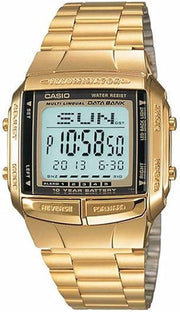 Men's Watch CASIO VINTAGE Mod. DATA BANK - ILLUMINATOR, TELEMEMO, 10 YEAR BATTERY - GOLD