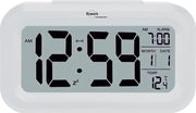 Clock ELITE Sveglia digitale con luce LED automatica (sensore crepuscolare) - BIANCO - Digital alarm clock with automatic LED light (twilight sensor) - WHITE