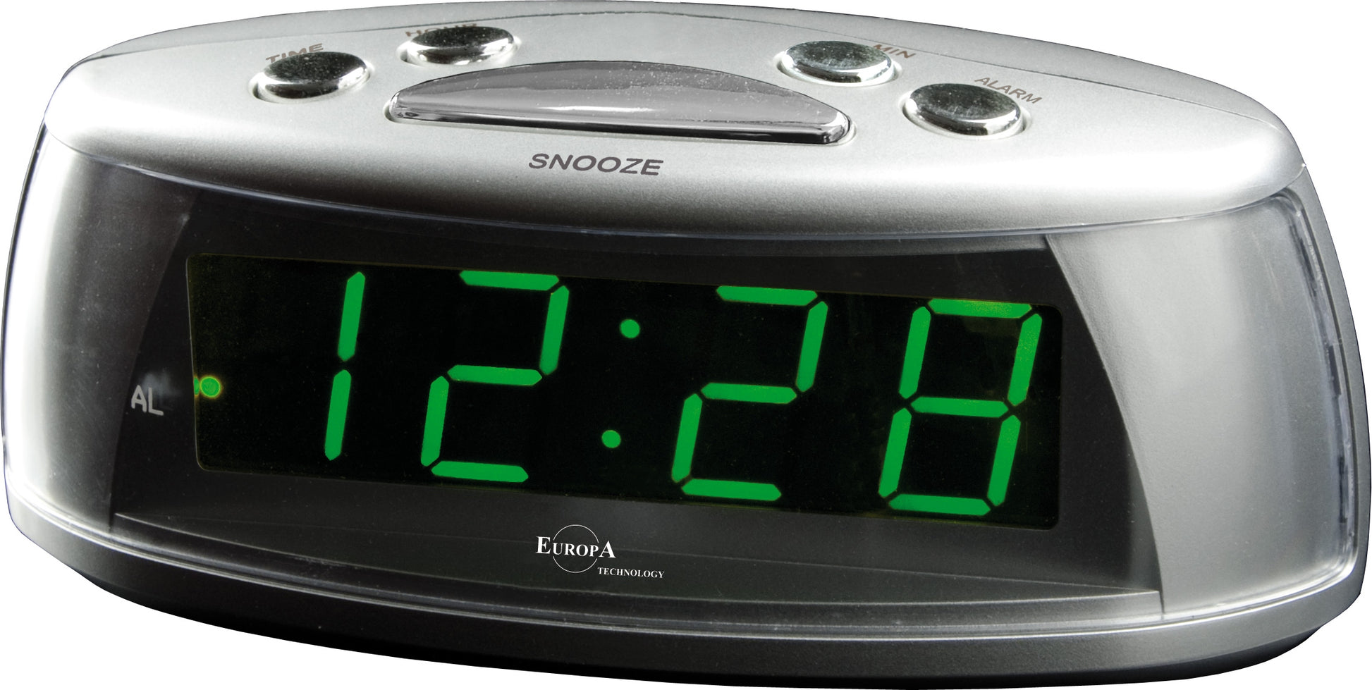 Clock ELITE Sveglia LED a corrente (cavetto USB e spina inclusi) - ARGENTO - LED alarm clock powered by electricity (USB cable and plug included) - SILVER