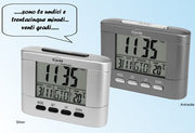 Clock ELITE SVEGLIA DIGITALE PARLANTE ARGENTO / SILVER SPEAKING* DIGITAL ALARM CLOCK (*Italian only)