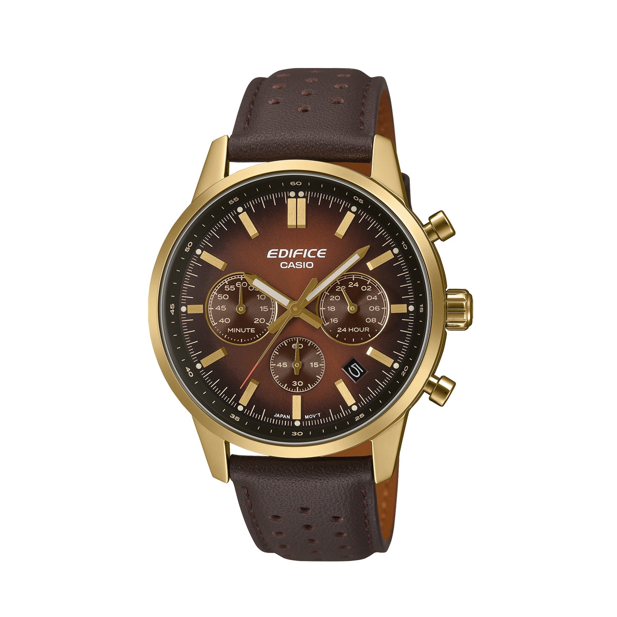 Men's Watch CASIO EDIFICE Mod. STANDARD CHRONOGRAPH GOLD - BROWN