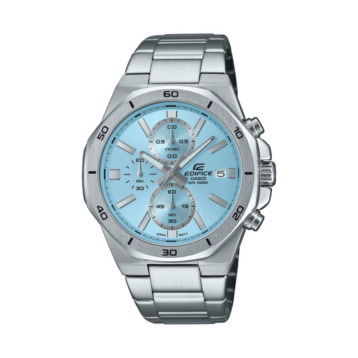 Men's Watch CASIO EDIFICE Mod. OCTAGONAL CHRONOGRAPH - LIGHT BLUE
