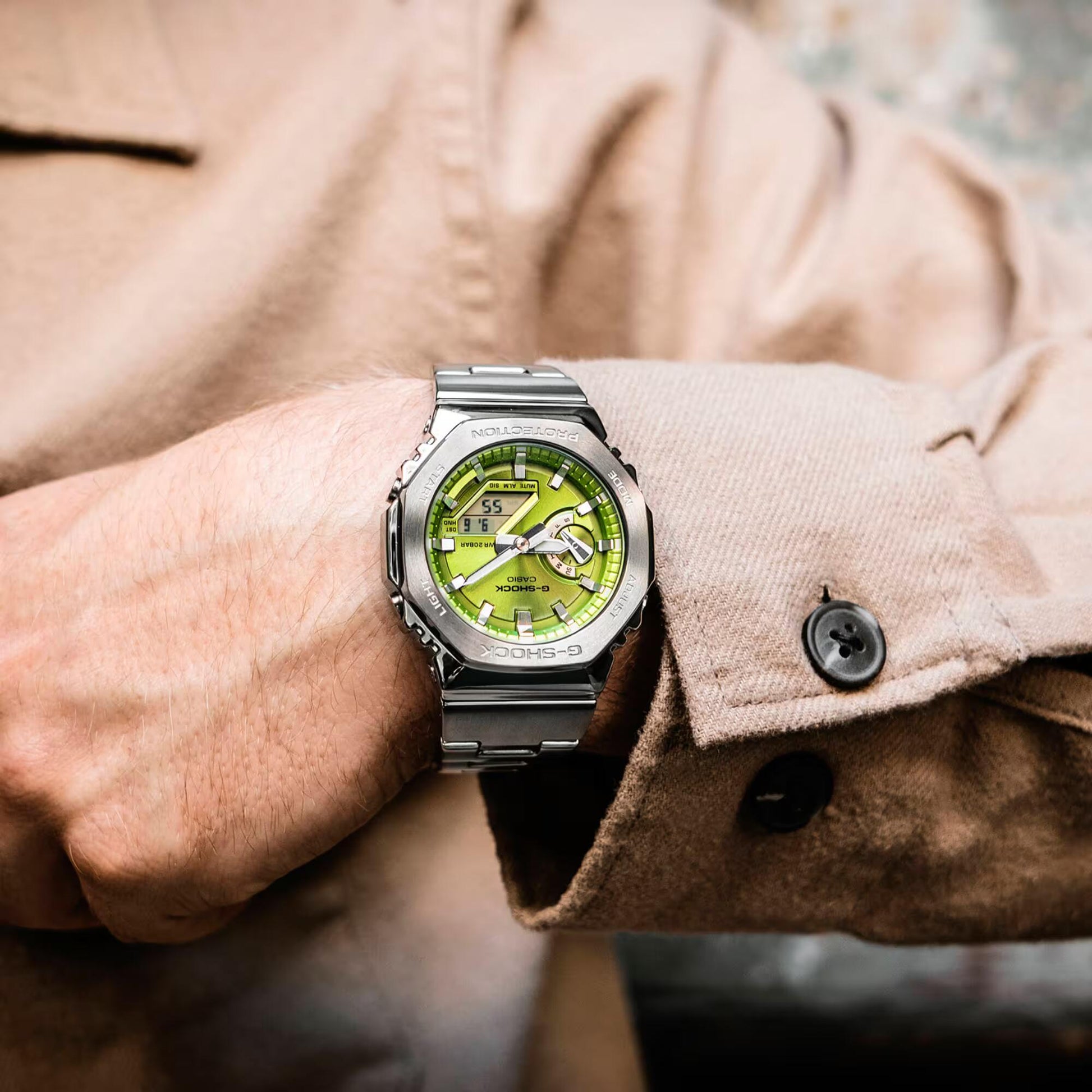 Men's Watch CASIO G-SHOCK Mod. OAK G-STEEL LIME GREEN