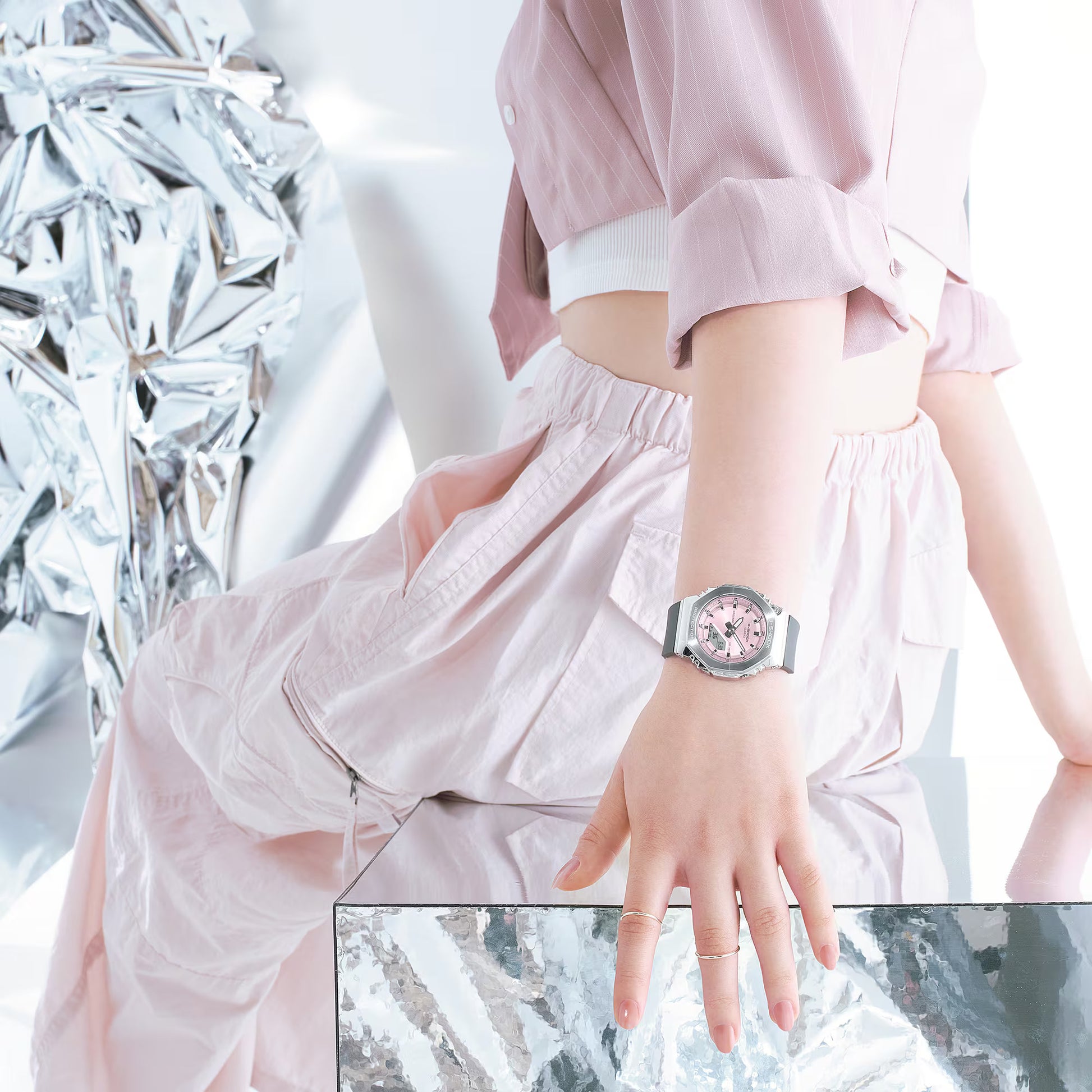 Women's Watch CASIO G-SHOCK Mod. MINI OAK G-STEEL PINK