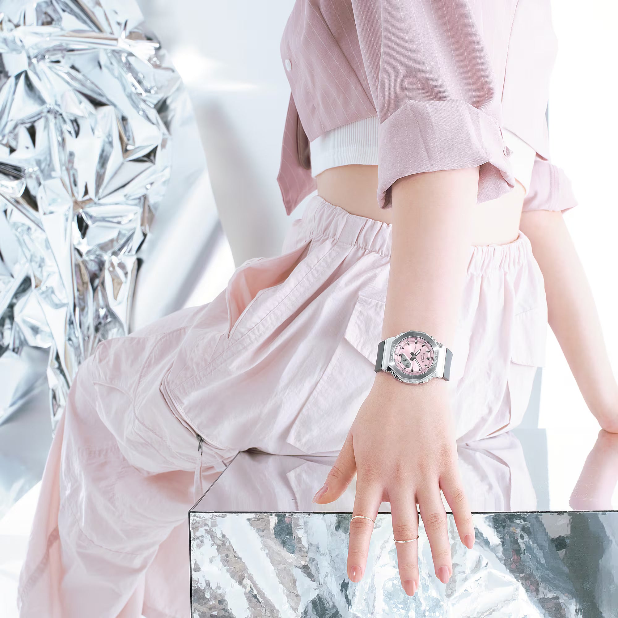 Women's Watch CASIO G-SHOCK Mod. MINI OAK G-STEEL PINK