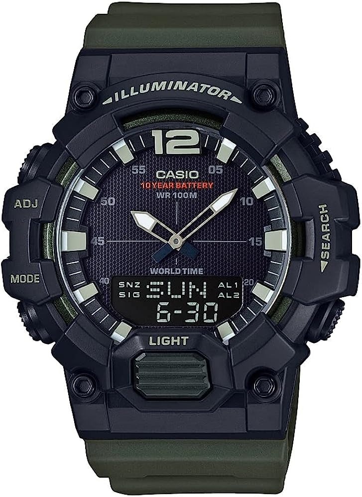 Men's Watch CASIO SPORT Mod. ILLUMINATOR - BLACK, ARMY GREEN