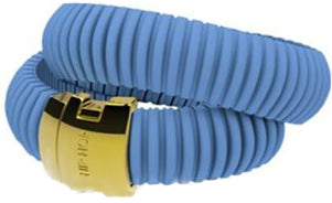 Women's Fashion Bracelet HIP HOP BIJOUX Mod. ICON LIGHT BLUE Bracciale doppio/ Double bracelet