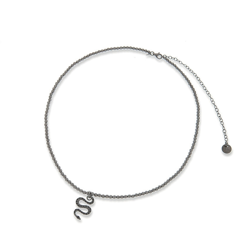 Women's Fashion Necklace Jack & Co Mod. NIGHT&DAY BLACK