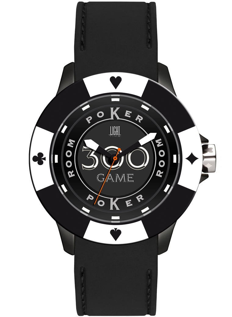 Men's Watch LIGHT TIME Mod. POKER - Black / White