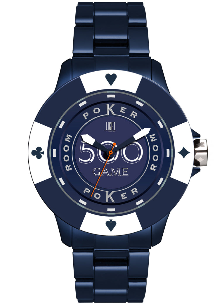 Men's Watch LIGHT TIME Mod. POKER - Blue / White