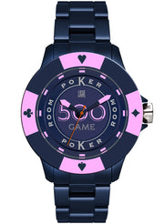 Men's Watch LIGHT TIME Mod. POKER - Blue / Pink