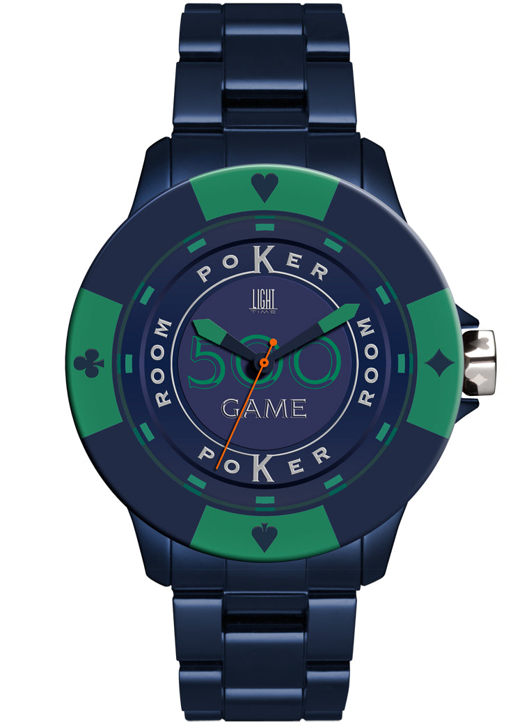 Men's Watch LIGHT TIME Mod. POKER - Blue / Green