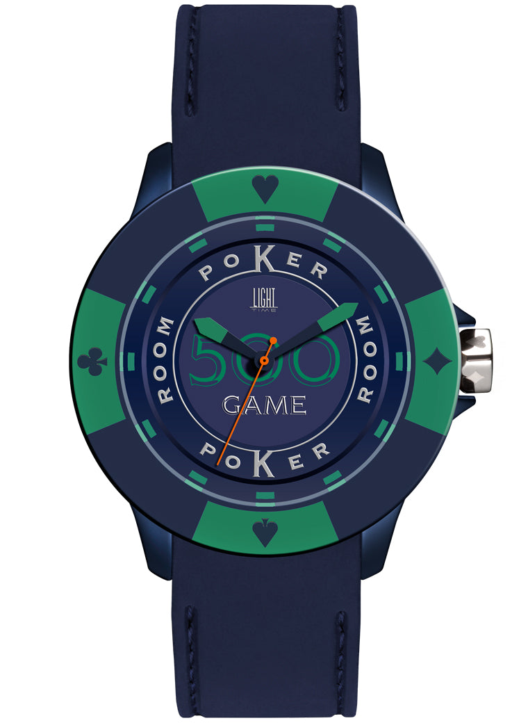 Men's Watch LIGHT TIME Mod. POKER - Blue / Green
