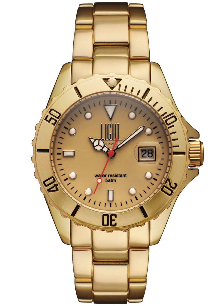 Men's Watch LIGHT TIME Mod. DIVER GOLD ALUMINIUM