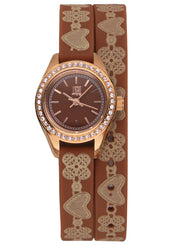 Women's Watch LIGHT TIME Mod. ROCOCO - Brown Strass