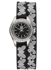Women's Watch LIGHT TIME Mod. ROCOCO - Black Strass