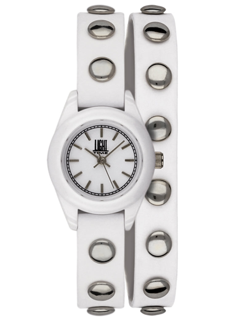 Women's Watch LIGHT TIME Mod. PUNK - White - Silver
