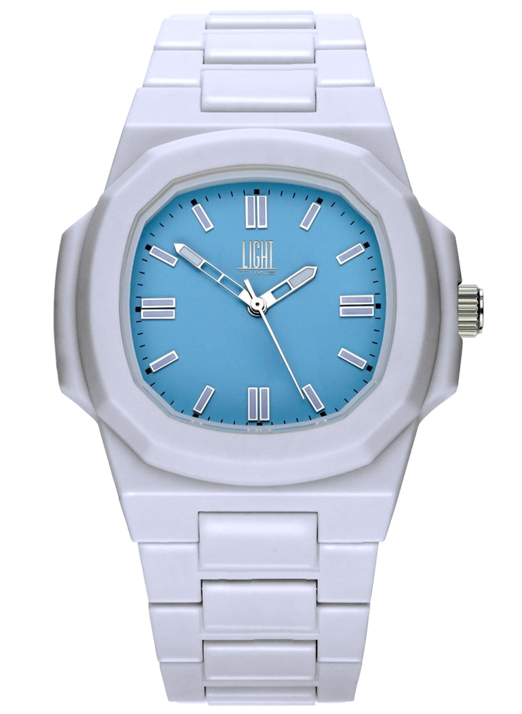 Men's Watch LIGHT TIME Mod. VELVET NAUTILUS - Light Blue