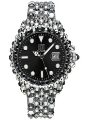 Women's Watch LIGHT TIME Mod. MEDITERRANEO - Full Strass / Black