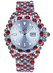 Women's Watch LIGHT TIME Mod. MEDITERRANEO - Full Strass / Light Blue