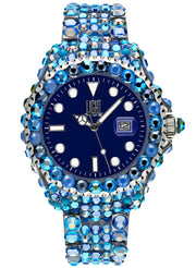 Women's Watch LIGHT TIME Mod. MEDITERRANEO - Full Strass / Blue
