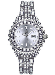 Women's Watch LIGHT TIME Mod. MEDITERRANEO - Full Strass / Silver