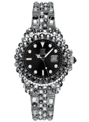 Women's Watch LIGHT TIME Mod. MEDITERRANEO - Full Strass / Black