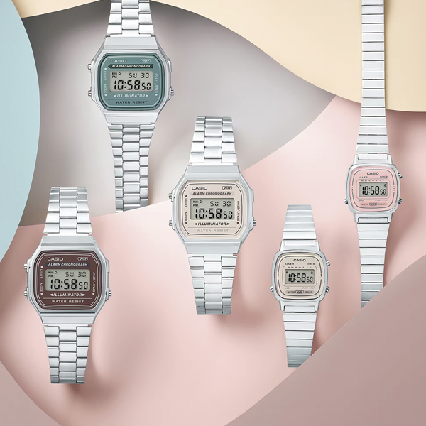 Women's Watch CASIO VINTAGE Mod. ICONIC MINI STEEL - CREAM
