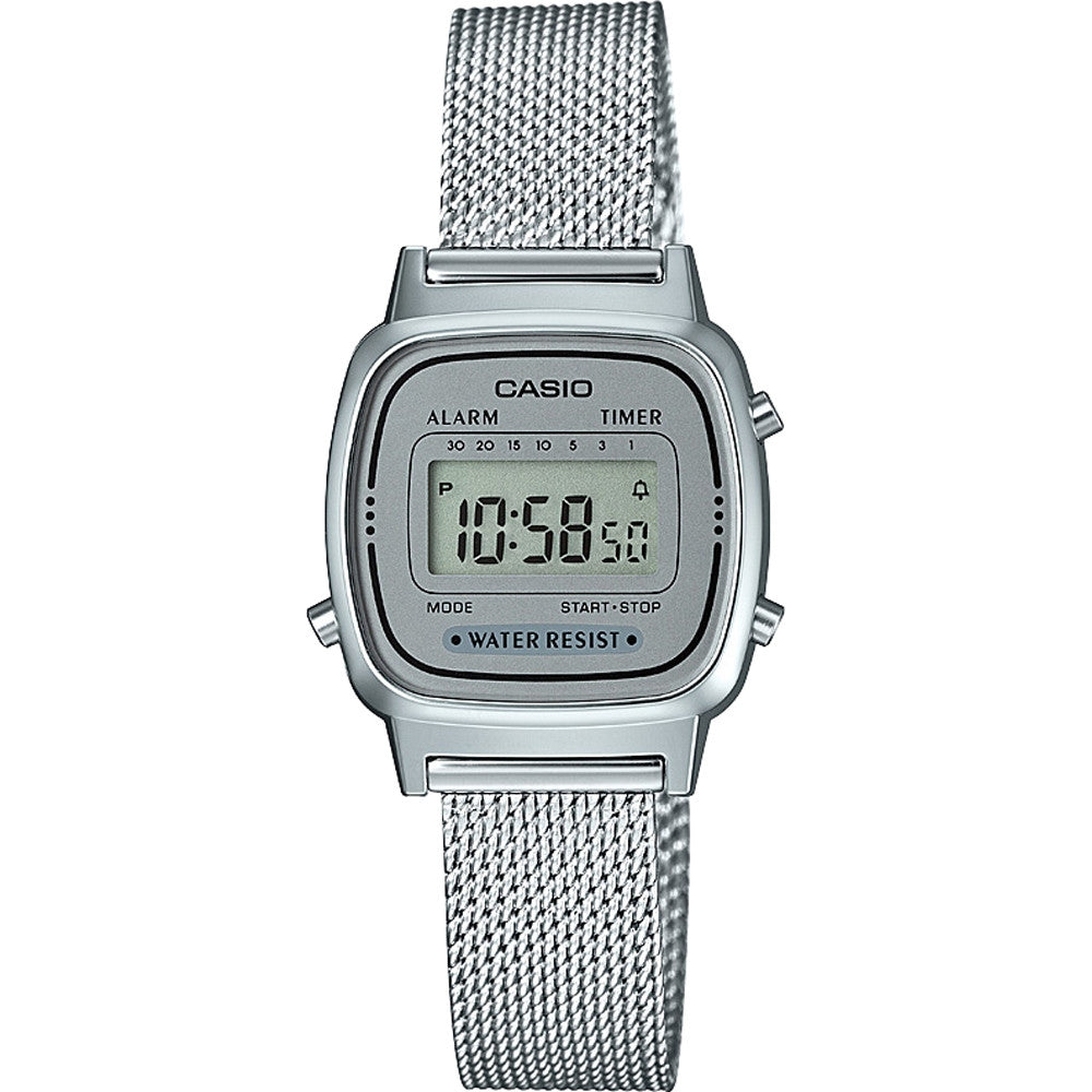 Women's Watch CASIO VINTAGE Mod. ICONIC MINI STEEL - SILVER MESH