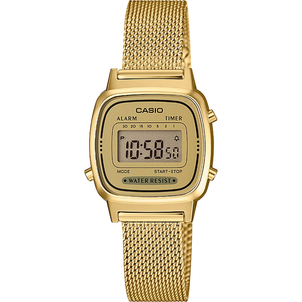 Women's Watch CASIO VINTAGE Mod. ICONIC MINI STEEL - GOLD MESH
