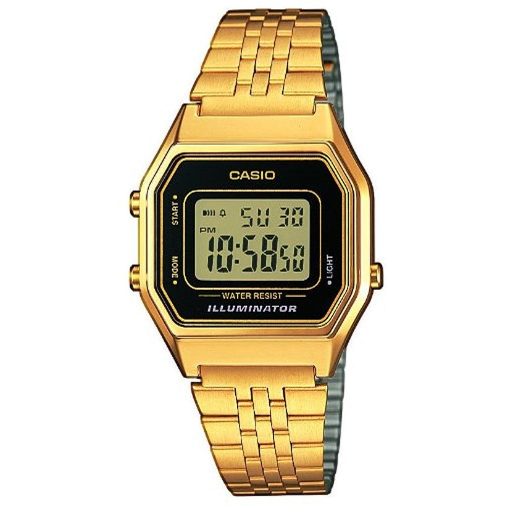 Women's Watch CASIO VINTAGE Mod. ICONIC LADY GOLD - BLACK