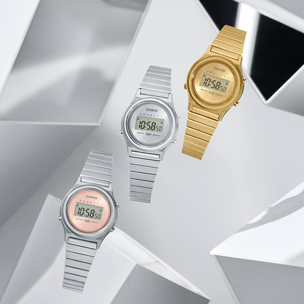 Women's Watch CASIO VINTAGE Mod. MINI COLLECTION SLIM ROUND - SILVER