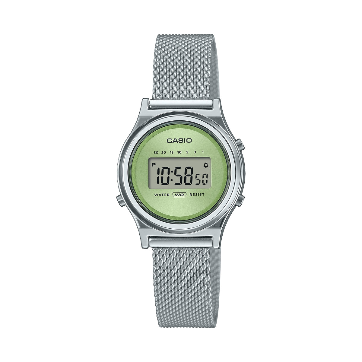 Women's Watch CASIO VINTAGE Mod. MINI COLLECTION SLIM - LEMON GREEN MESH