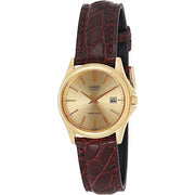 Women's Watch CASIO COLLECTION Mod. LADY DATE LEATHER - GOLD