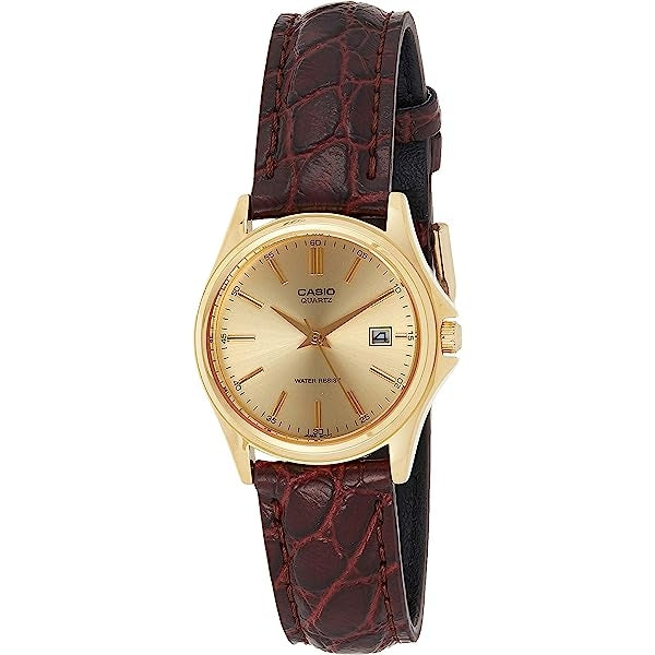 Women's Watch CASIO COLLECTION Mod. LADY DATE LEATHER - GOLD