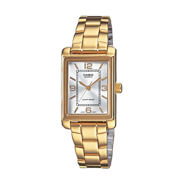 Women's Watch CASIO COLLECTION Mod. TANK GOLD - ARGENTEE