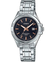 Women's Watch CASIO COLLECTION Mod. LADY DATE - BLACK, BRONZE INDEXES
