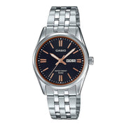 Women's Watch CASIO COLLECTION Mod. LADY DAY & DATE - BLACK, BRONZE INDEXES