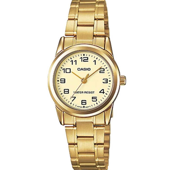 Women's Watch CASIO COLLECTION Mod. LADY 3H, GOLD - CHAMPAGNE