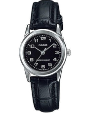 Women's Watch CASIO COLLECTION Mod. LADY 3H, LEATHER - BLACK
