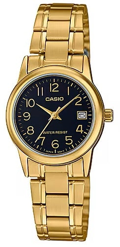 Women's Watch CASIO COLLECTION Mod. LADY DATE, GOLD - BLACK